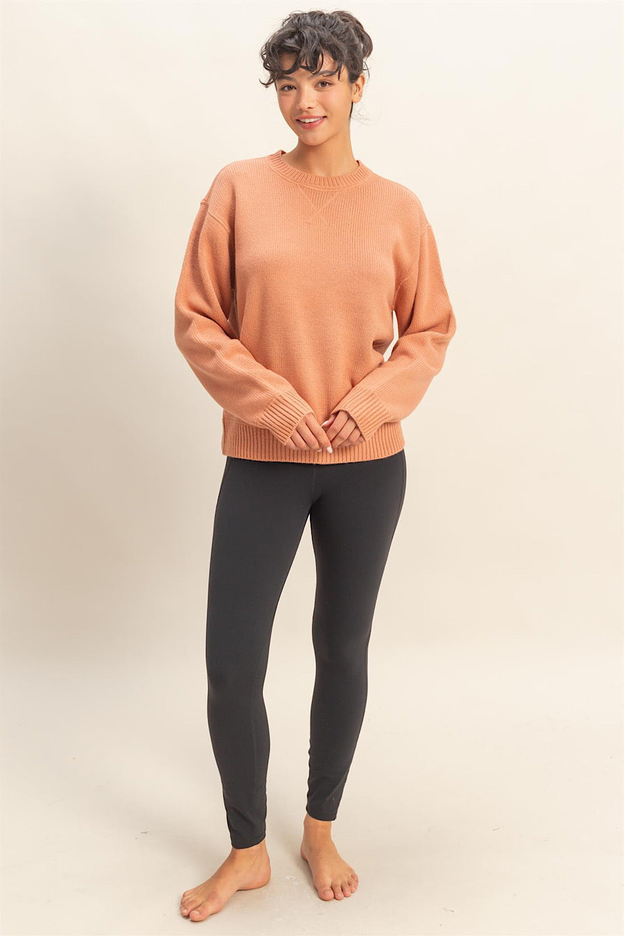 Slow Mornings Pullover Sweater in Clay