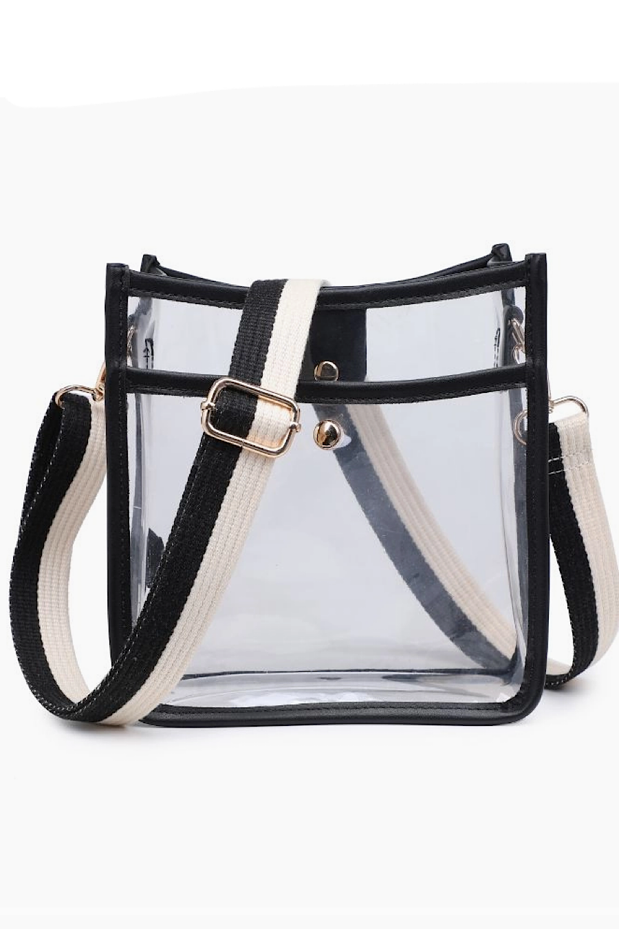 Beckham Clear Stadium Event Crossbody Bag Black or Nude