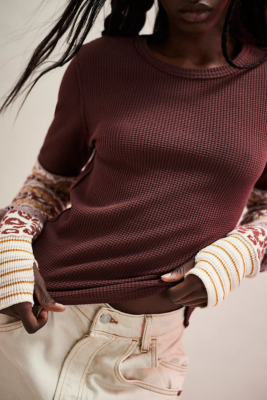 Free People All in the Cuff Thermal Top