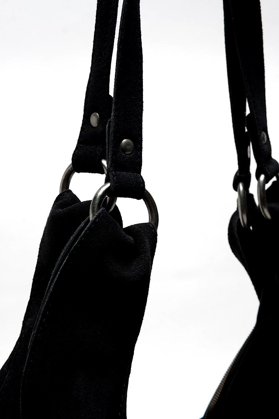 Free People Roma Suede Hobo Bag Black