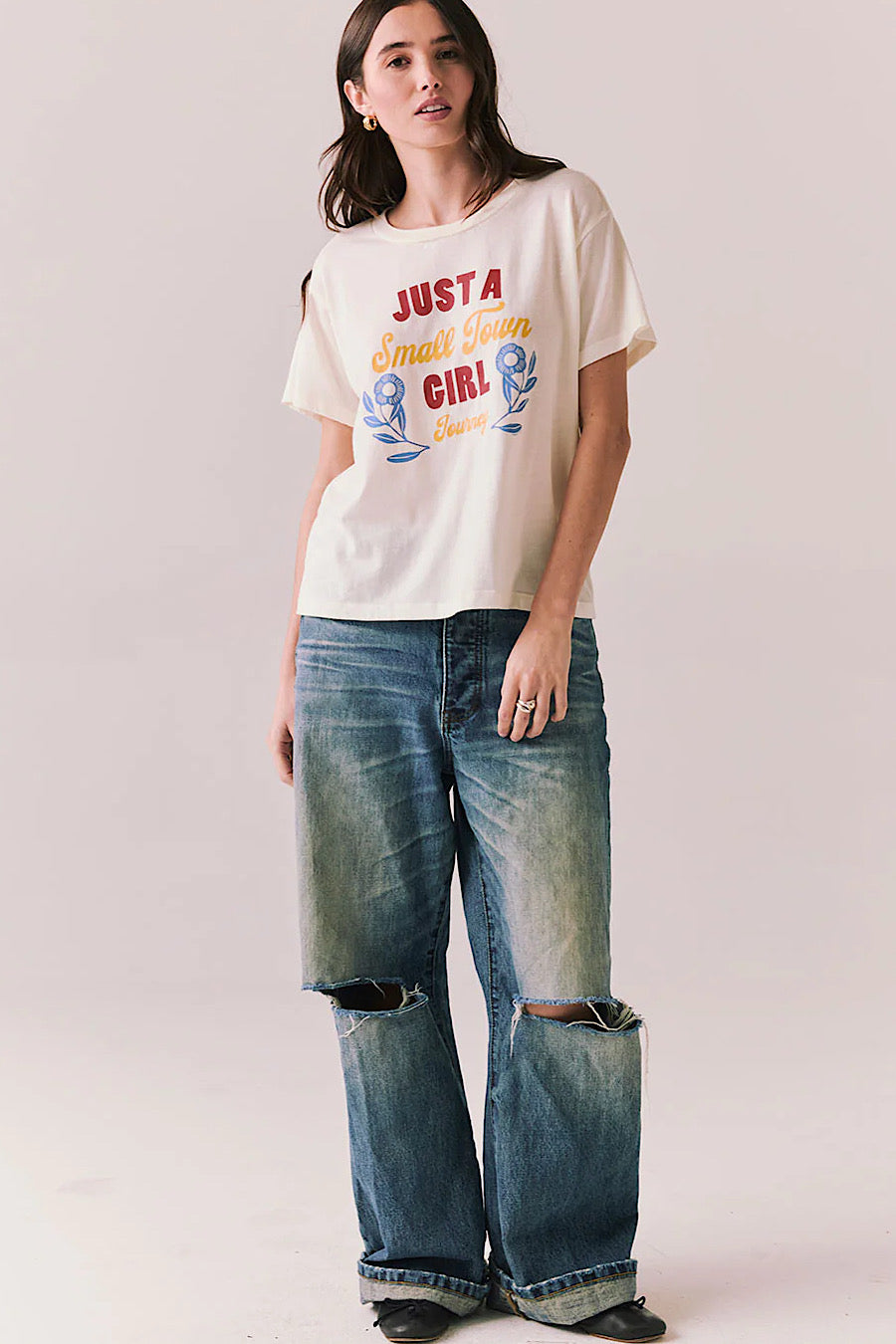 Chaser Brand Just a Small Town Girl Journey T-Shirt