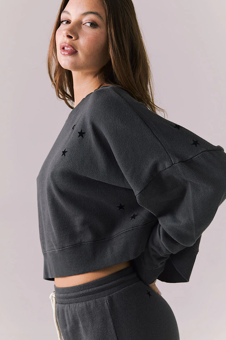 Chaser Brand Allover Mini Stars Pullover Sweatshirt