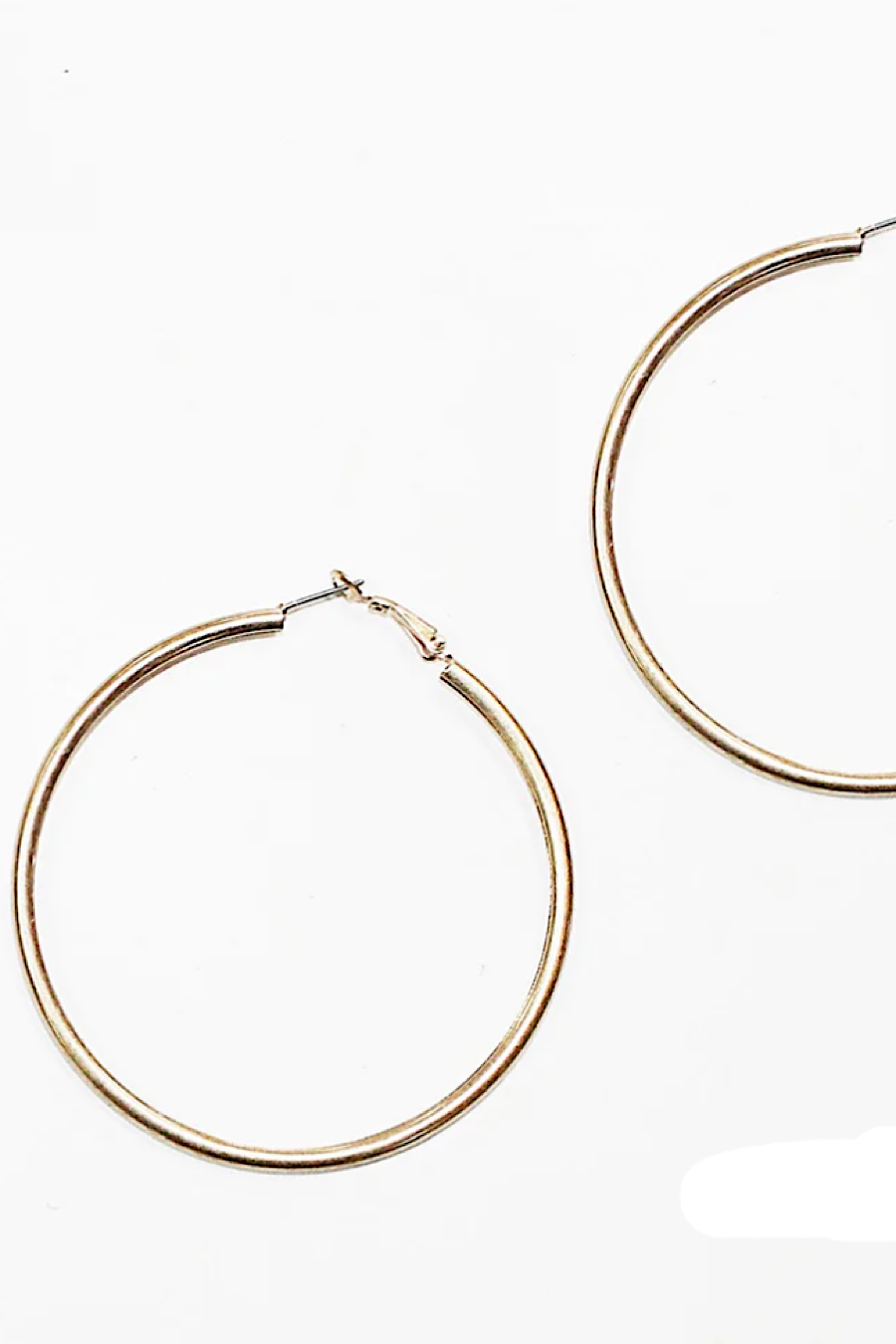 Worn Gold Hoop Earrings