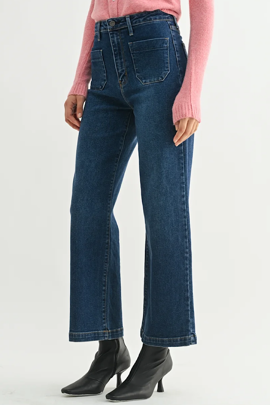The Sailor Patch Pocket Wide Leg Jeans