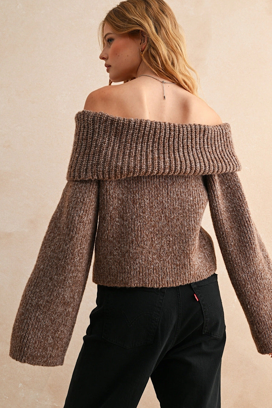 Cabin Fever off Shoulder Knit Sweater