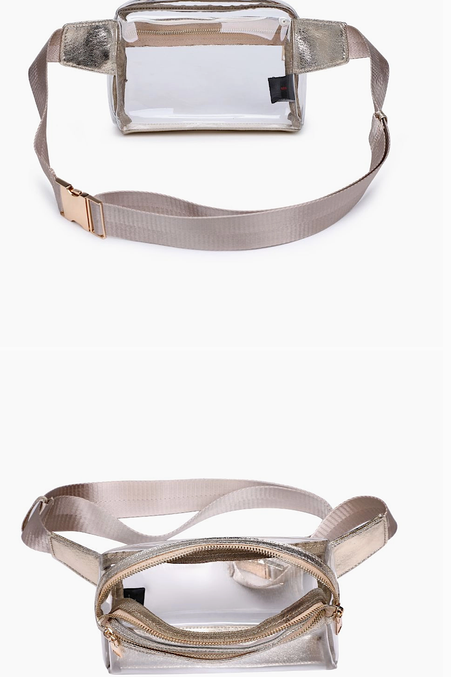 Air Clear Stadium Crossbody Bag Gold