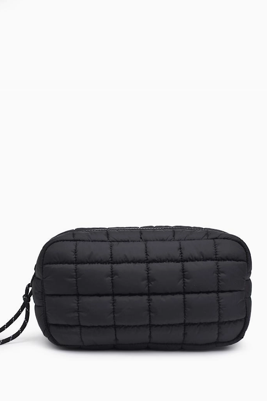 Max Quilted Puffer Make Up Bag in Black or Pink