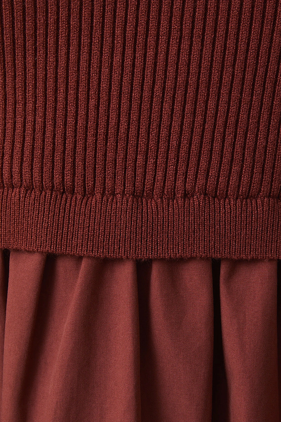 Look My Way Berry Mixed Media Pocket Dress