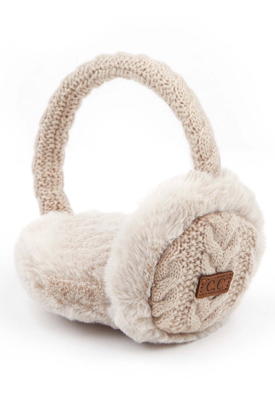 CC Cable Knit Fur Earmuffs in Several Colors!