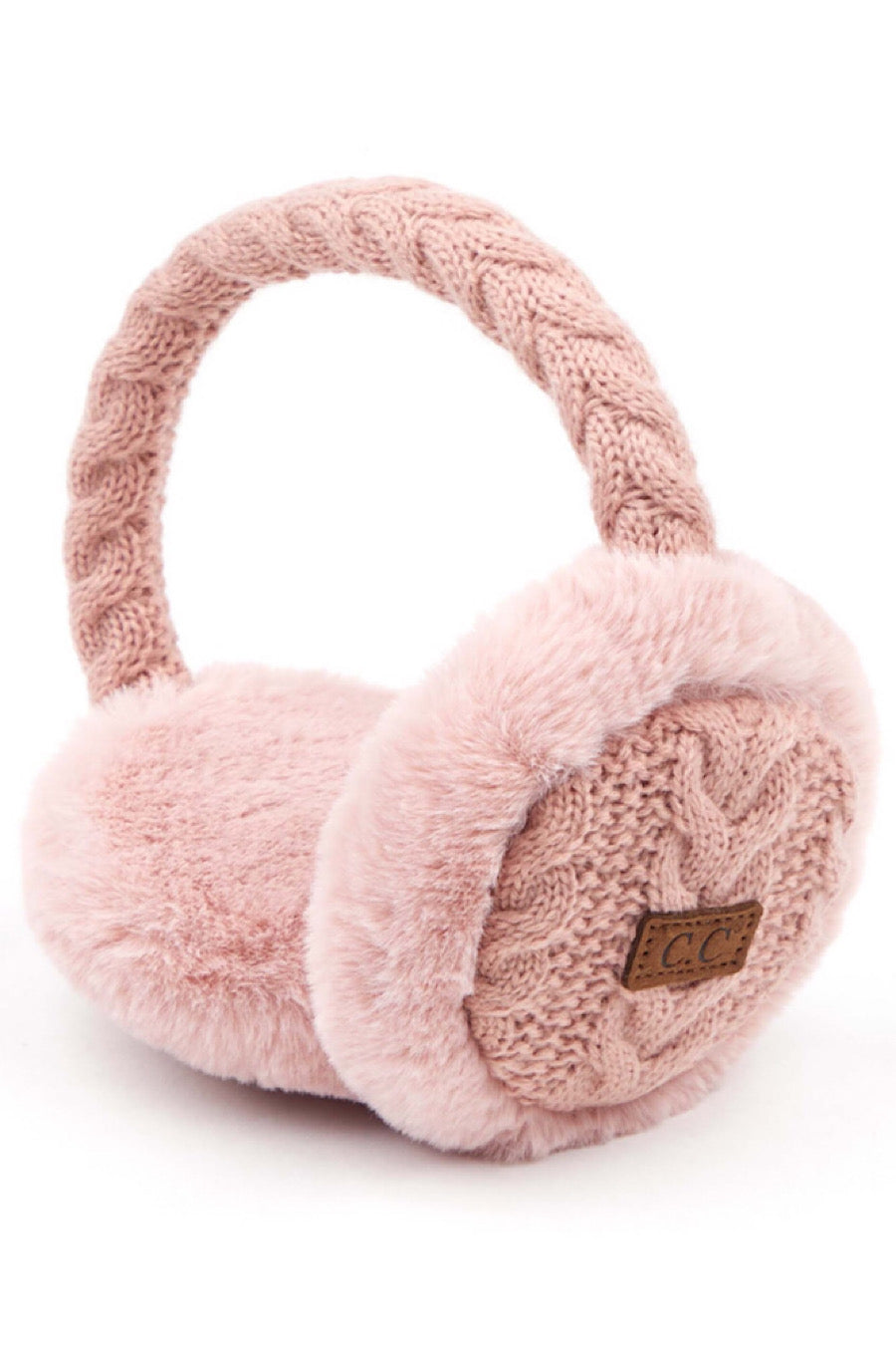 CC Cable Knit Fur Earmuffs in Several Colors!