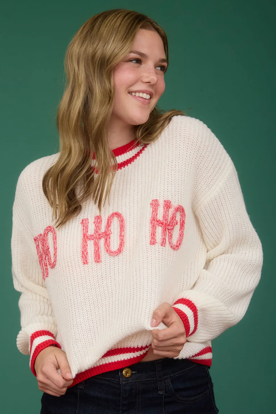 HO HO HO Christmas Knit Sweater
