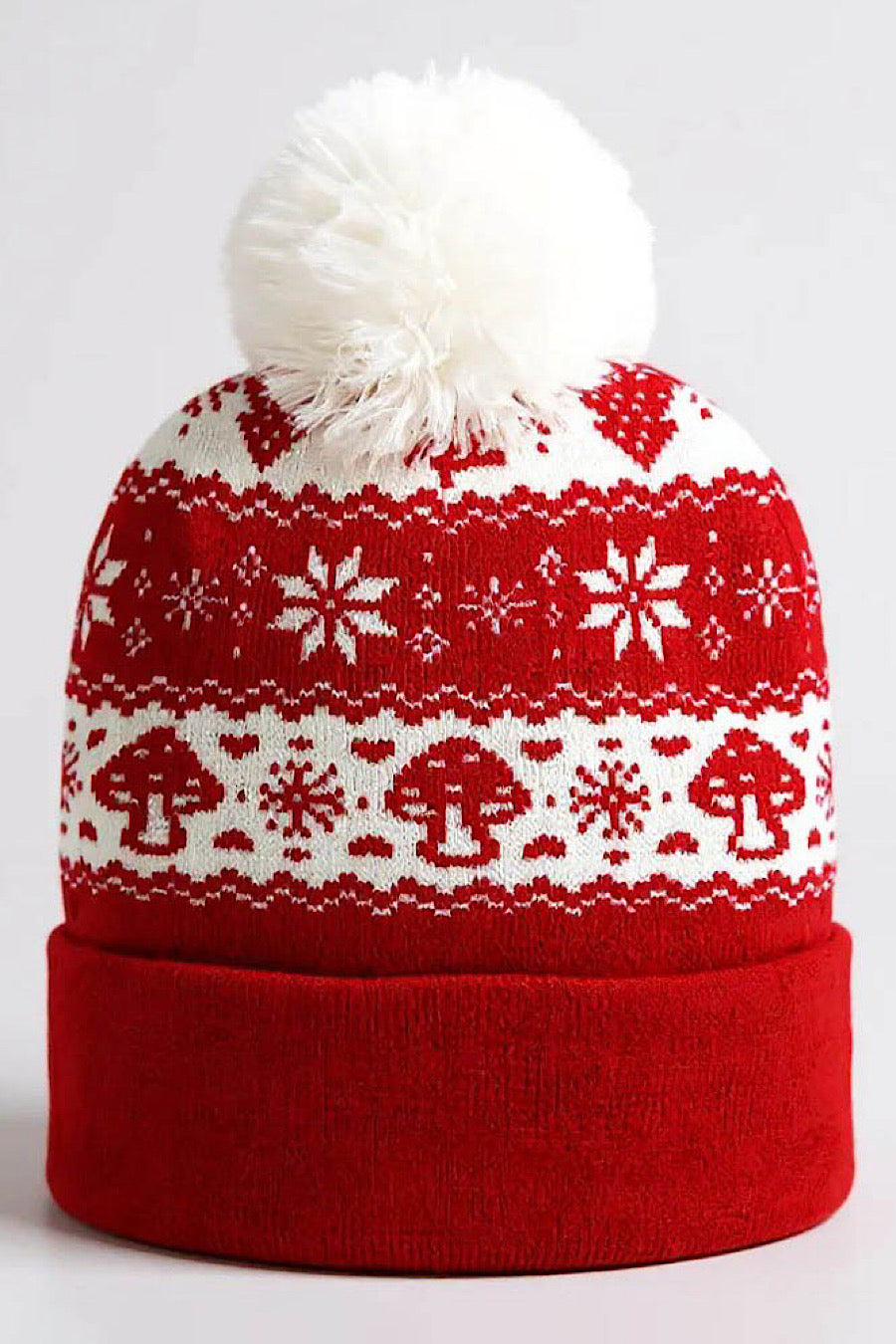 Christmas Pom Pom Winter Hat