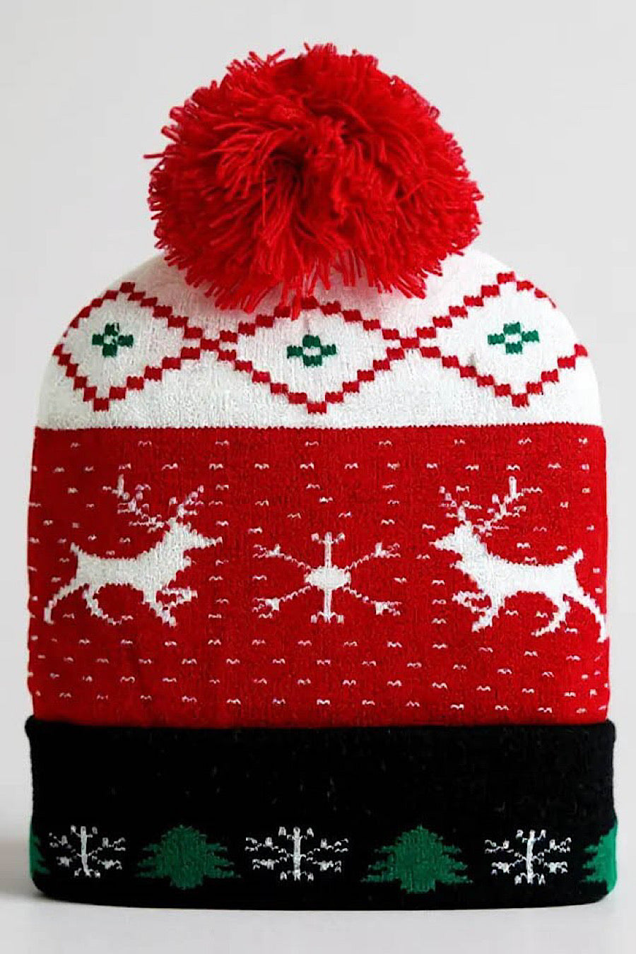 Christmas Pom Pom Winter Hat