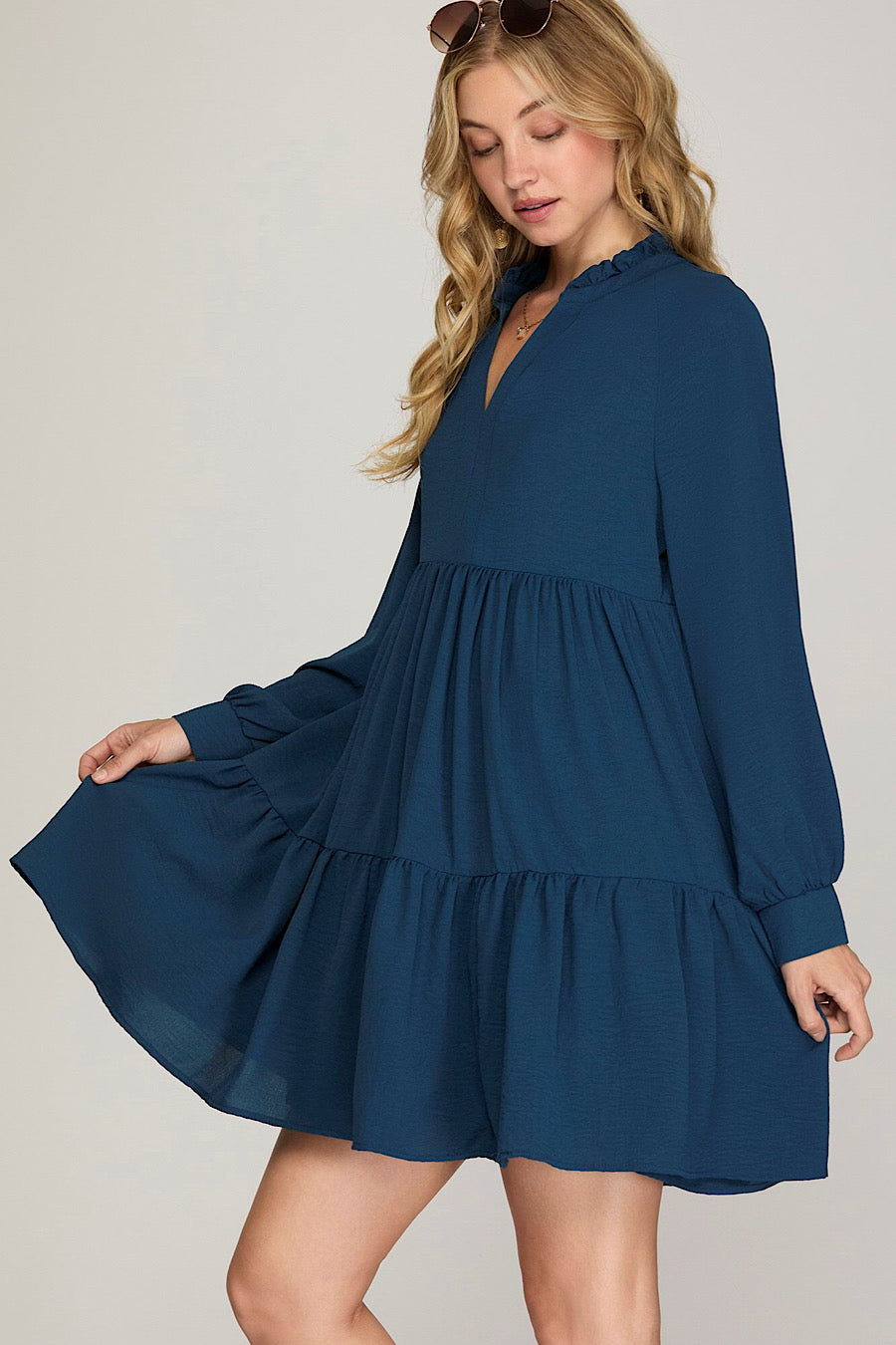 Be Teal My Heart Tiered Dress