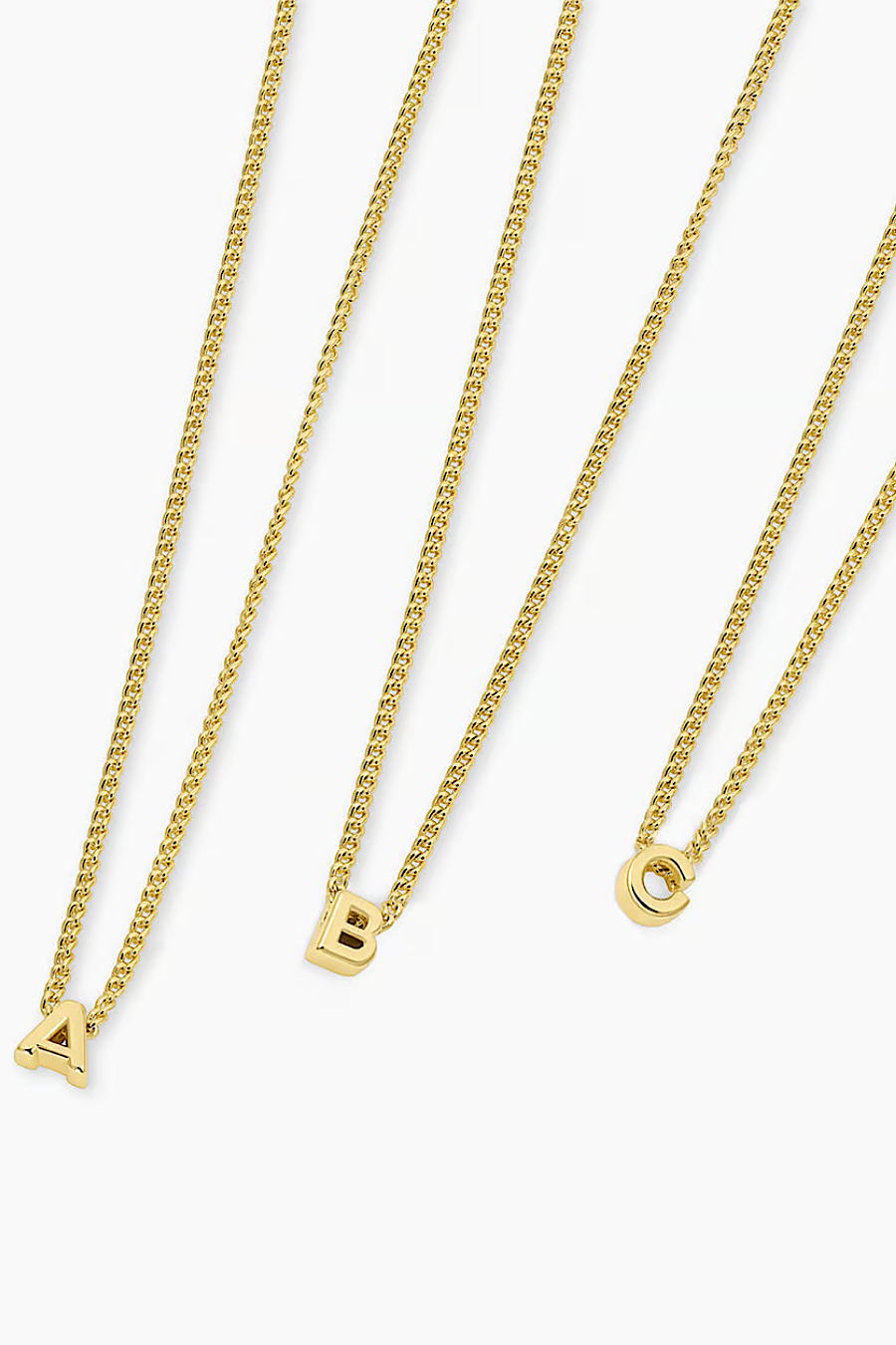 Gorjana Wilder Mini Alphabet Necklace Gold