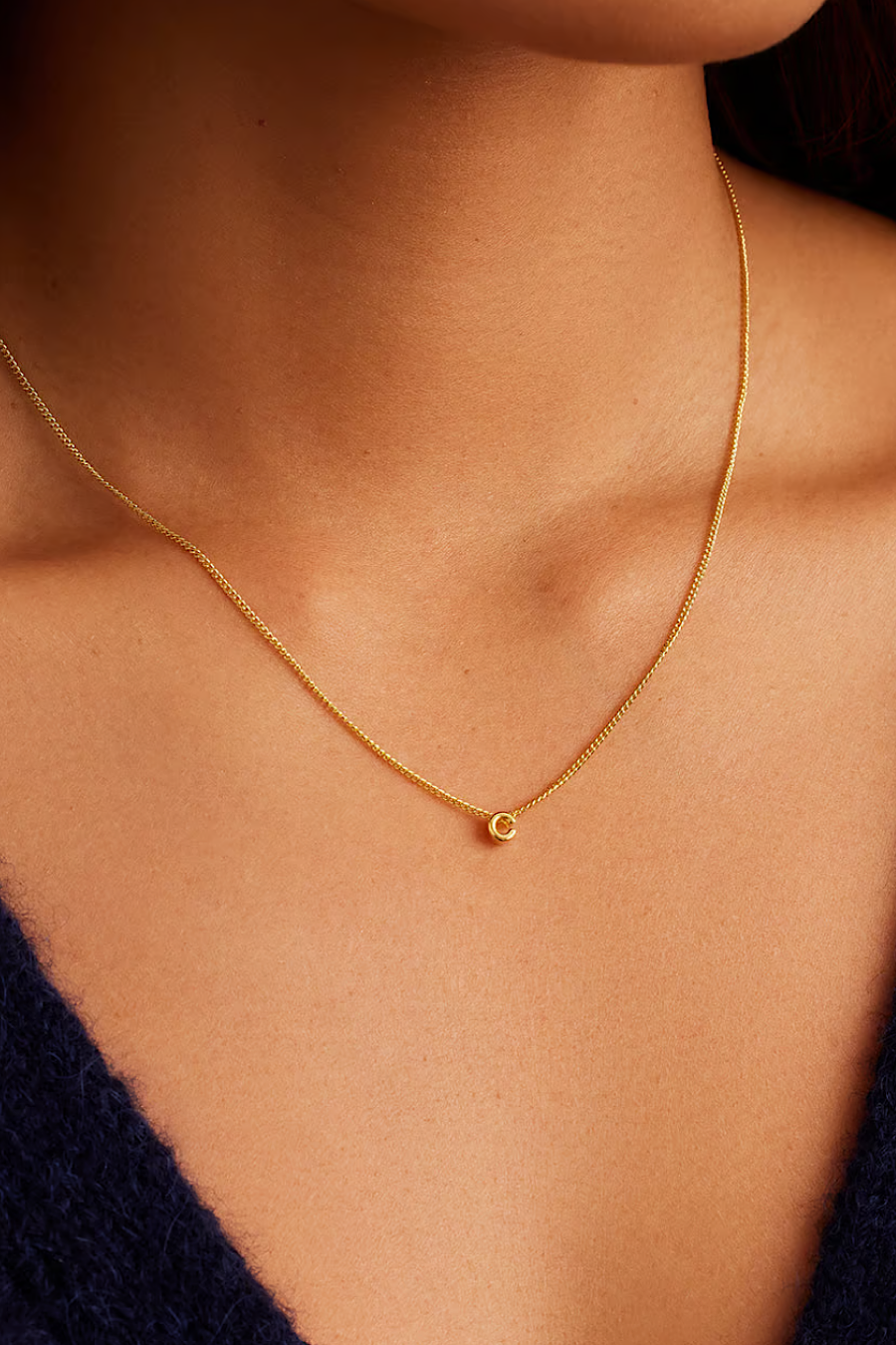 Gorjana Wilder Mini Alphabet Necklace Gold