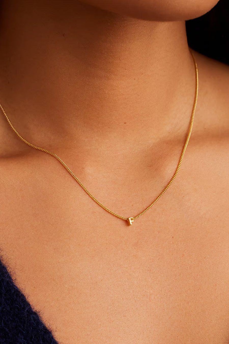 Gorjana Wilder Mini Alphabet Necklace Gold