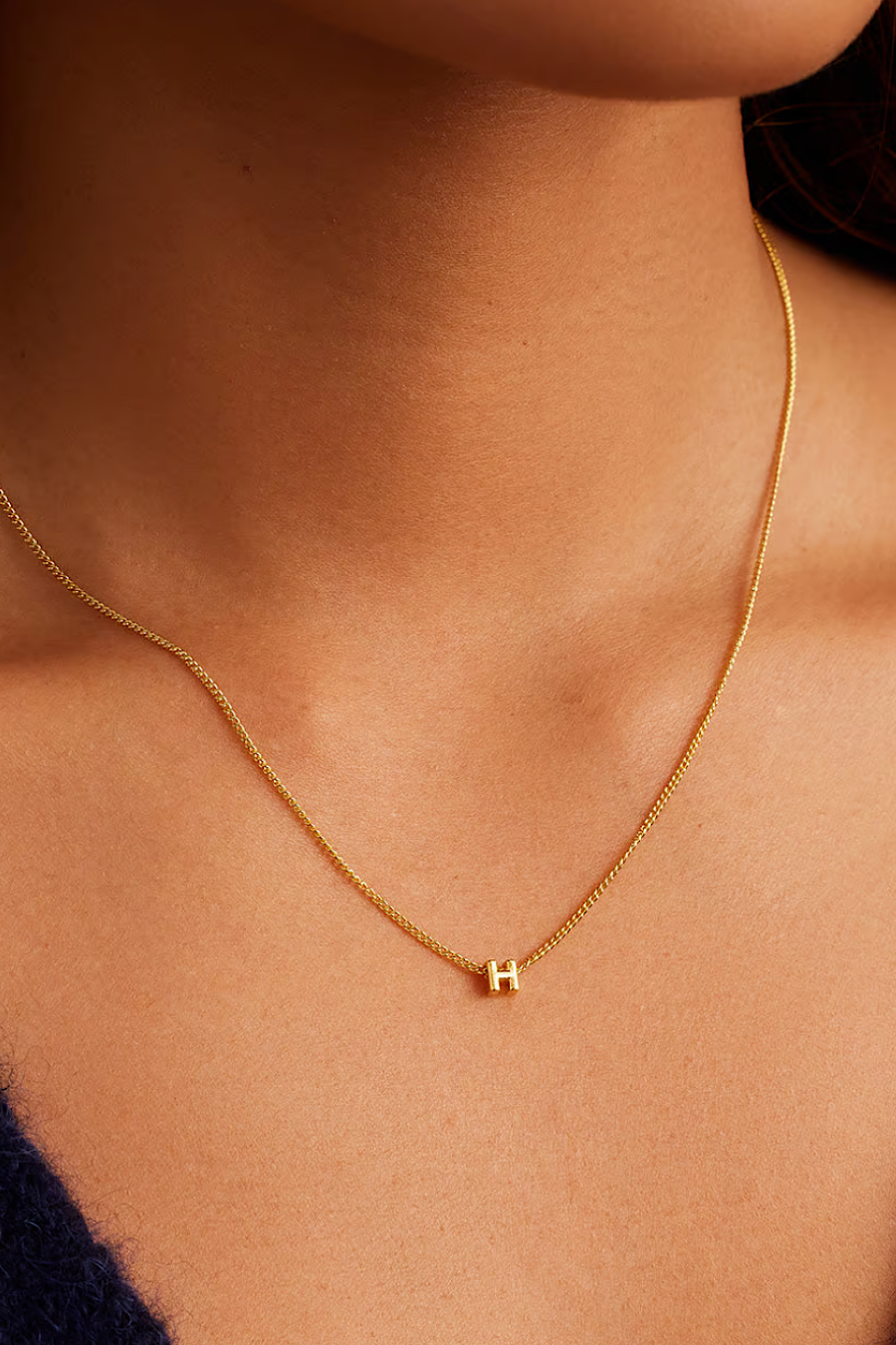 Gorjana Wilder Mini Alphabet Necklace Gold