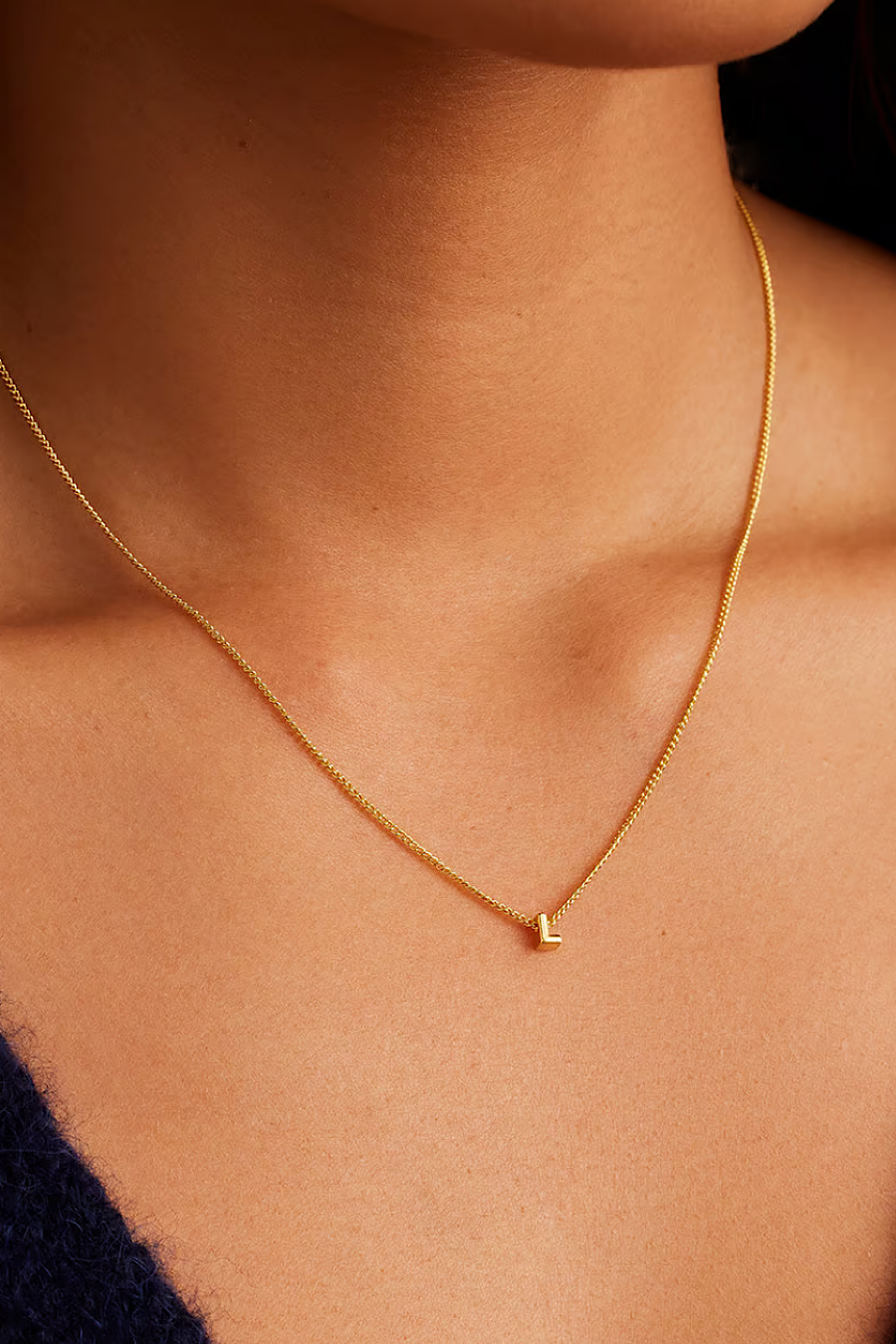 Gorjana Wilder Mini Alphabet Necklace Gold