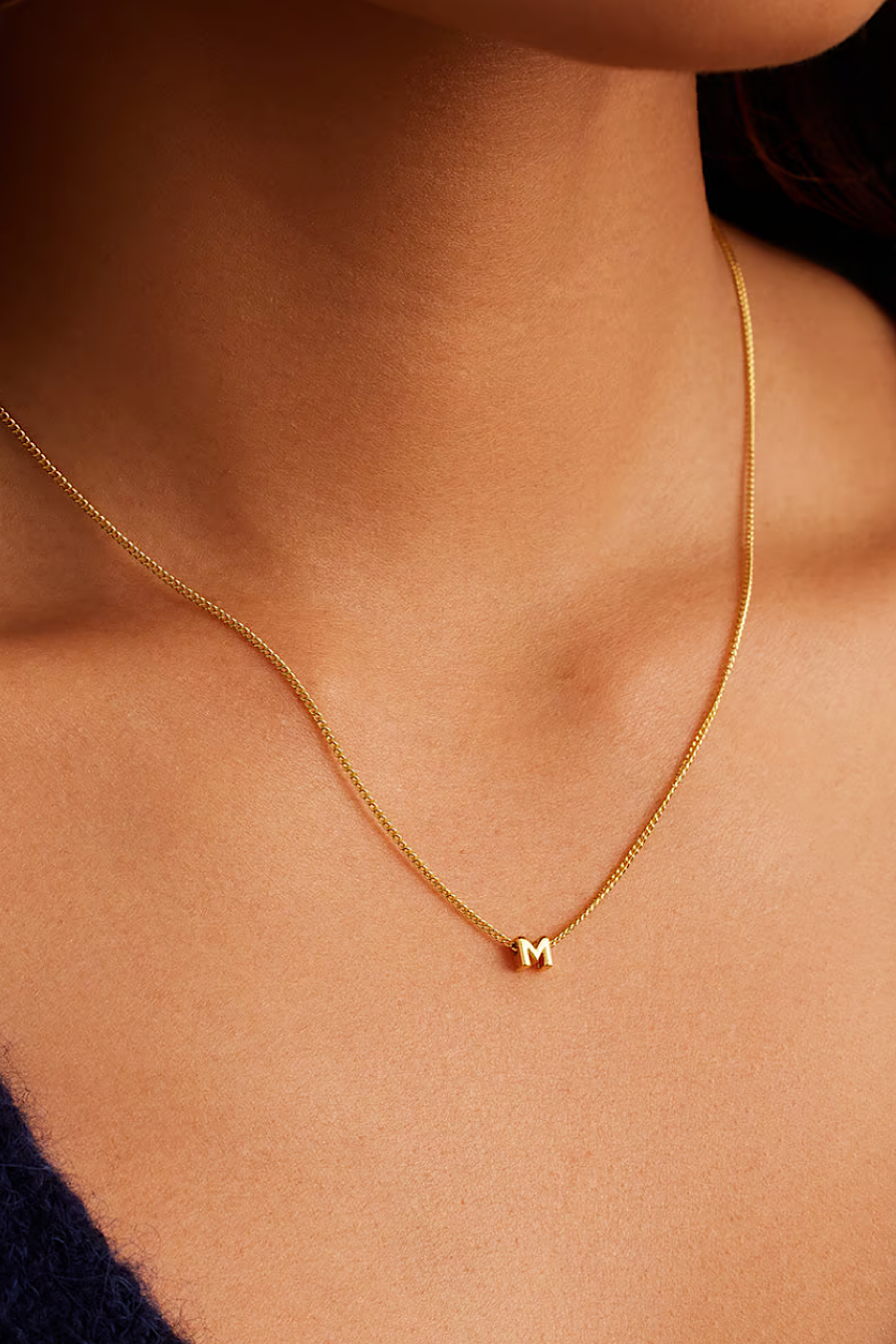 Gorjana Wilder Mini Alphabet Necklace Gold