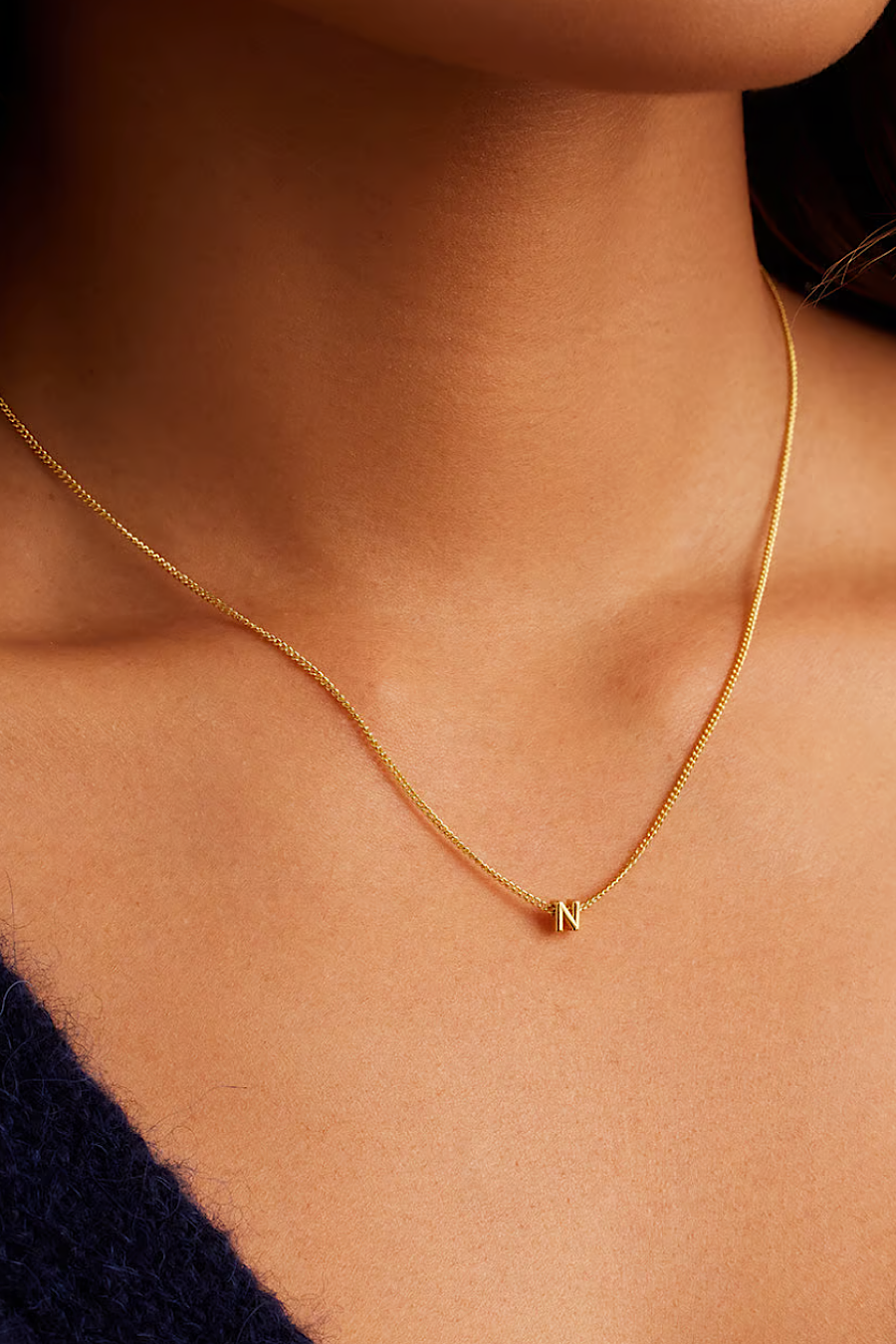 Gorjana Wilder Mini Alphabet Necklace Gold