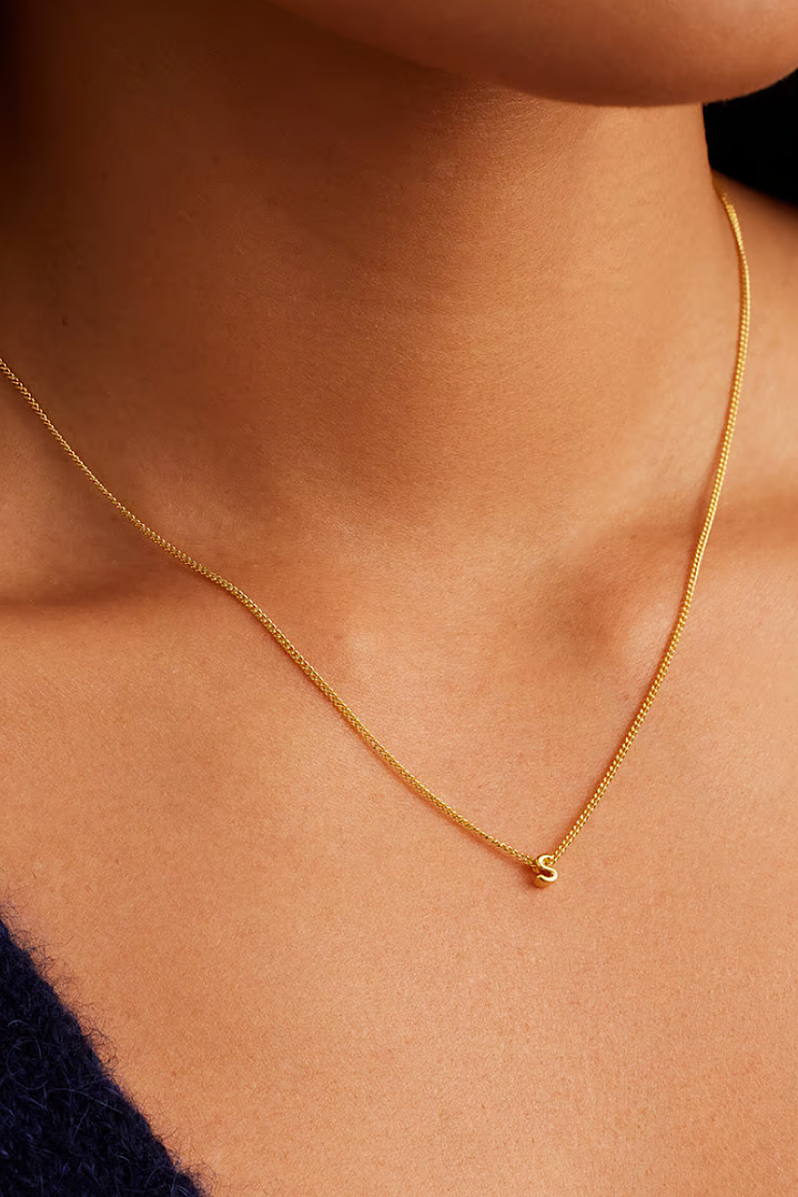 Gorjana Wilder Mini Alphabet Necklace Gold