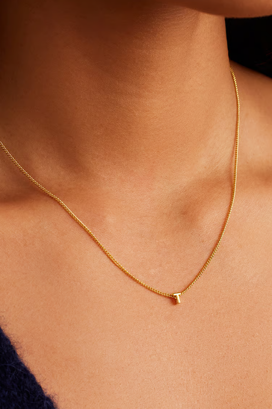 Gorjana Wilder Mini Alphabet Necklace Gold