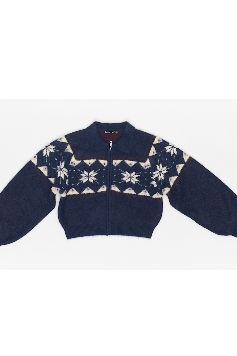 BlankNYC Screen Time Zip Up Knit Top