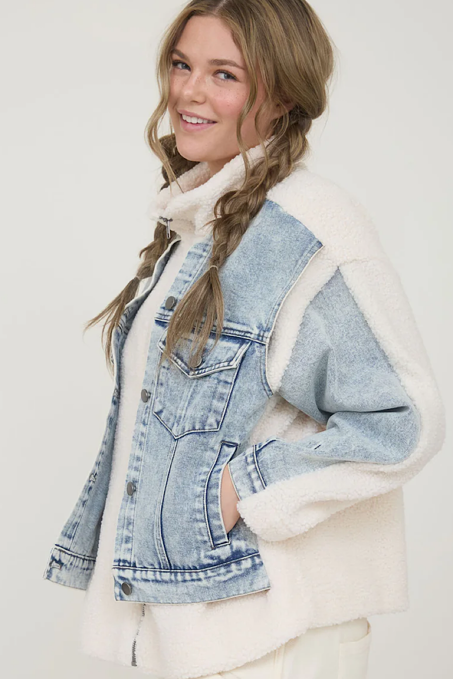 Put it on Ice Denim & Sherpa Jacket