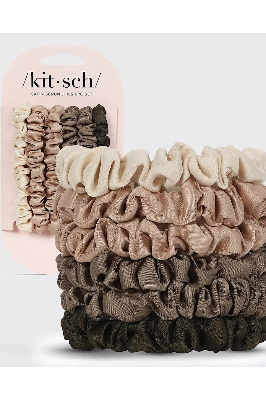 Kitsch Satin Scrunchie 6pc Set