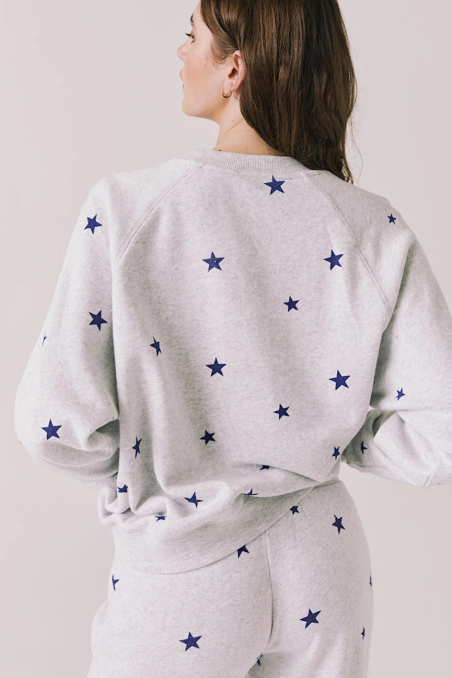 Chaser Brand Festive Stars Pullover Sweatshirt