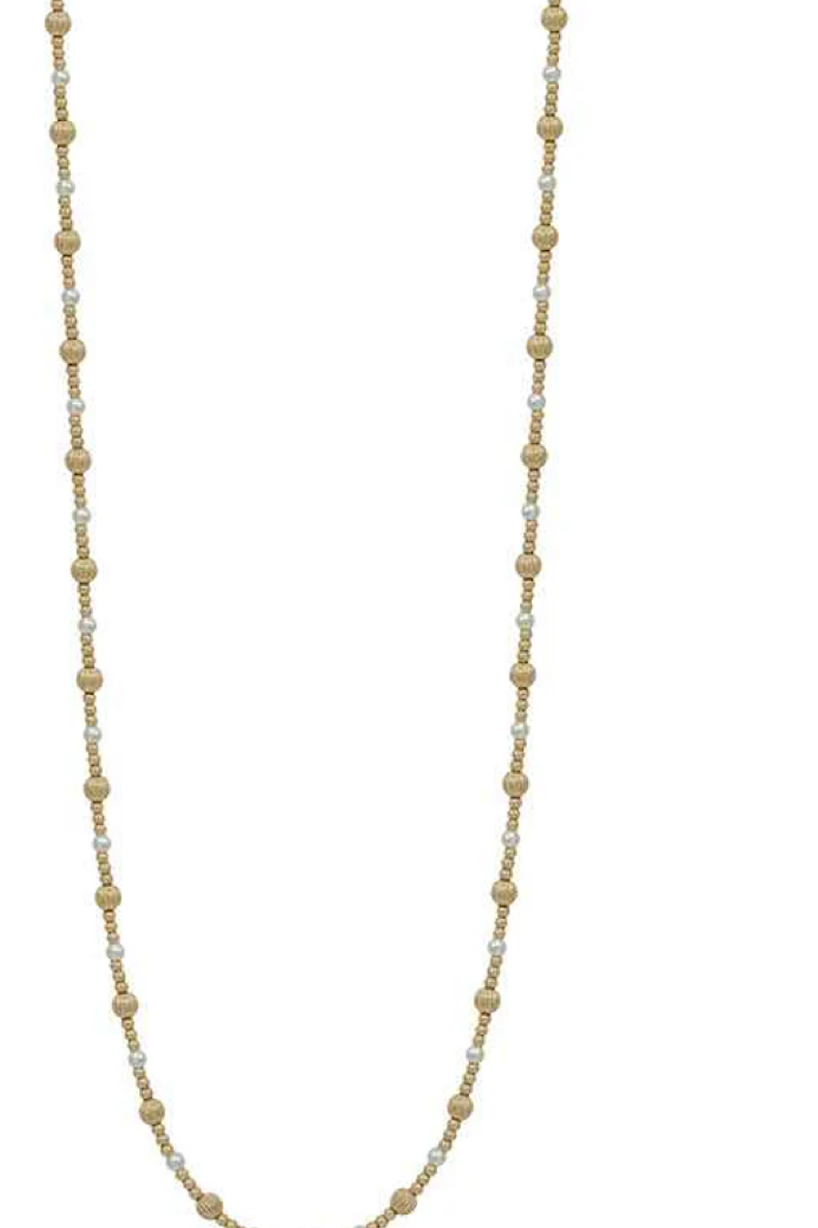 Long Gold & Pearl Necklace