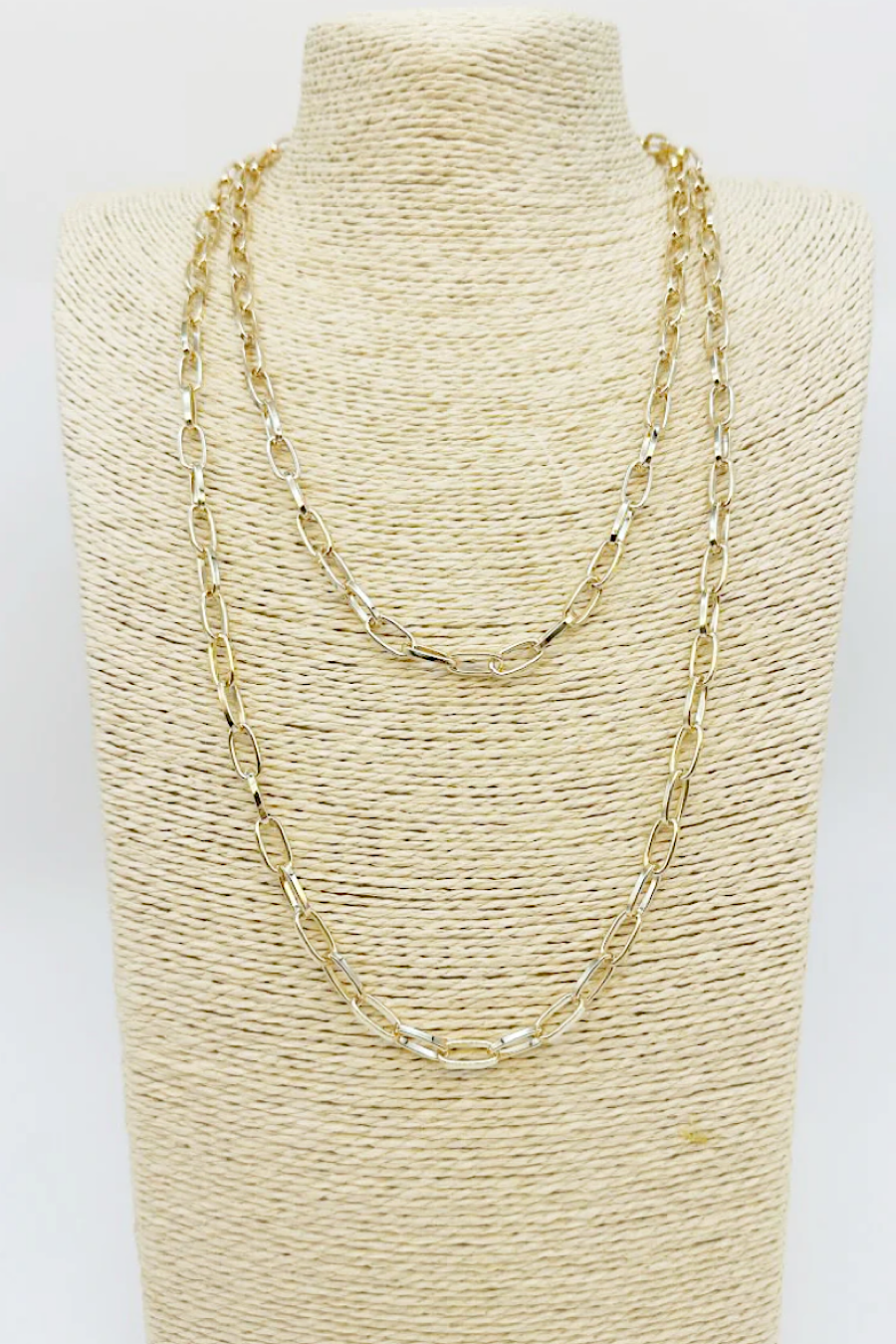 Layering Open Chain Necklace in Gold