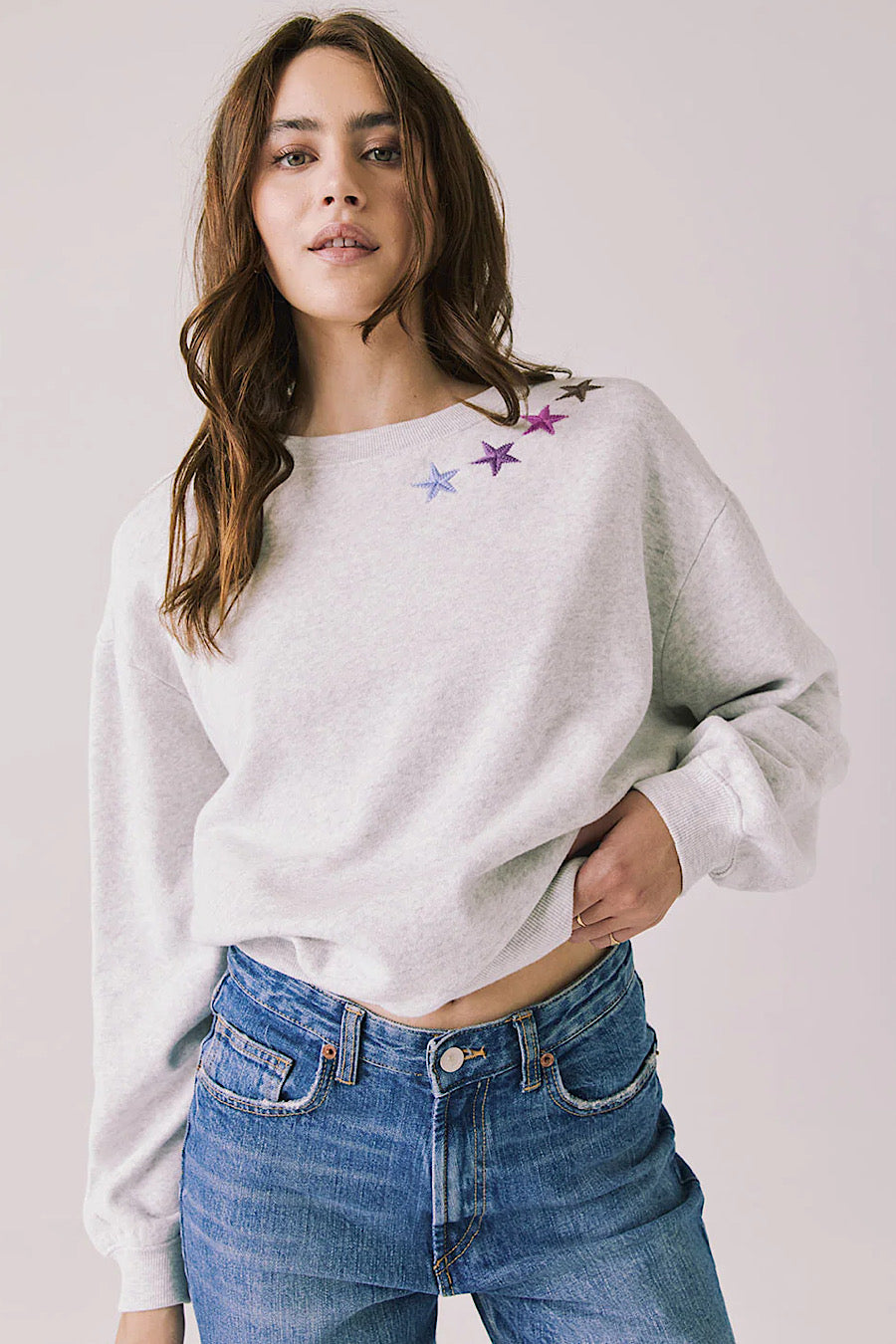 Chaser Brand Star Chainstitch Sweatshirt