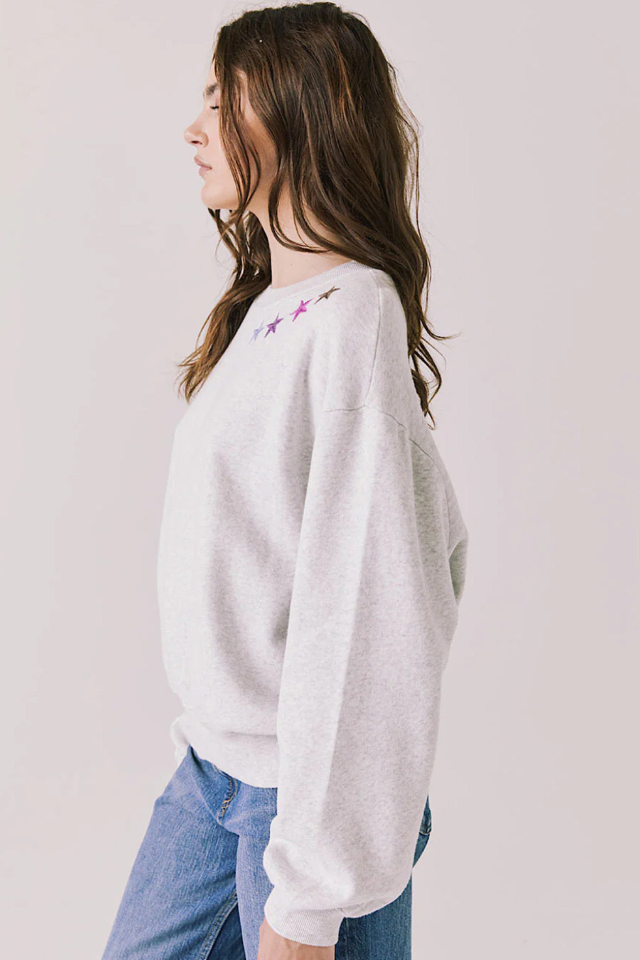 Chaser Brand Star Chainstitch Sweatshirt