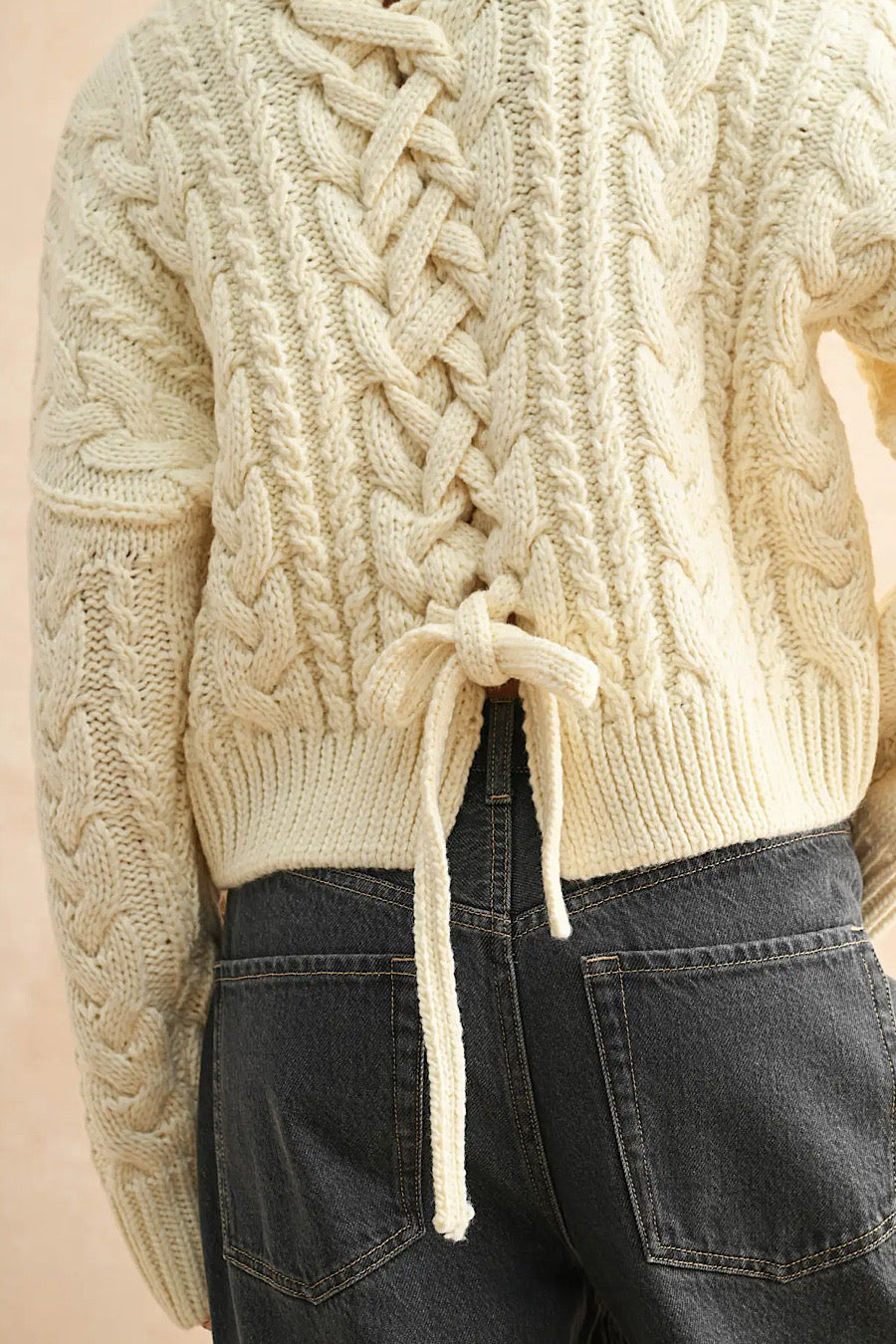 Carried Away Braided Back Sweater