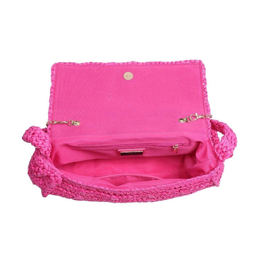 Anika Raffia Crossbody Bag in White or Pink.