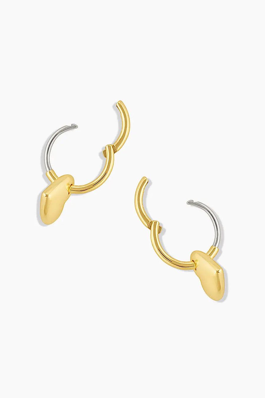 Gorjana Lou Heart Huggies Earrings Gold