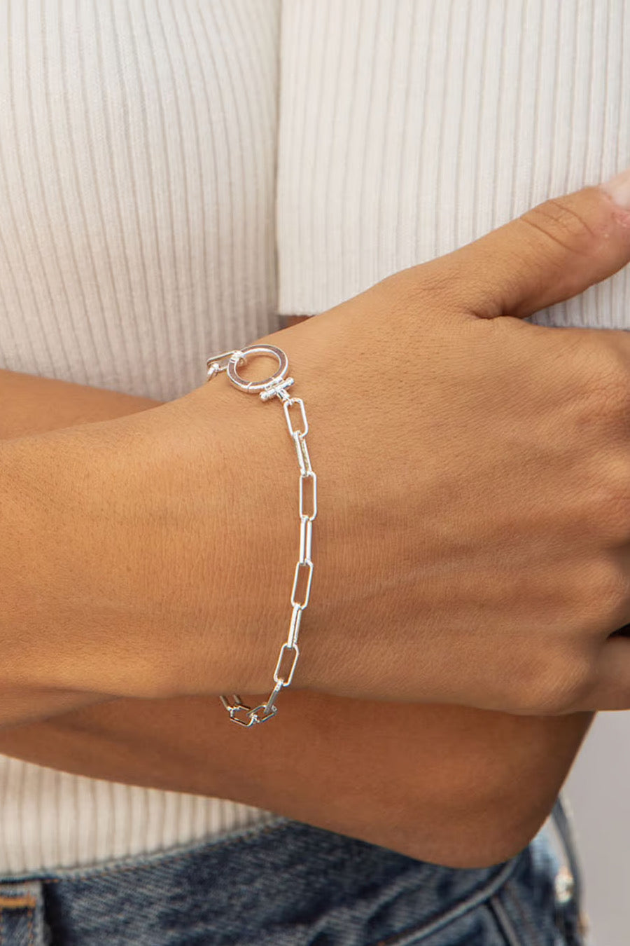 Gorjana Parker Clasp Bracelet Silver