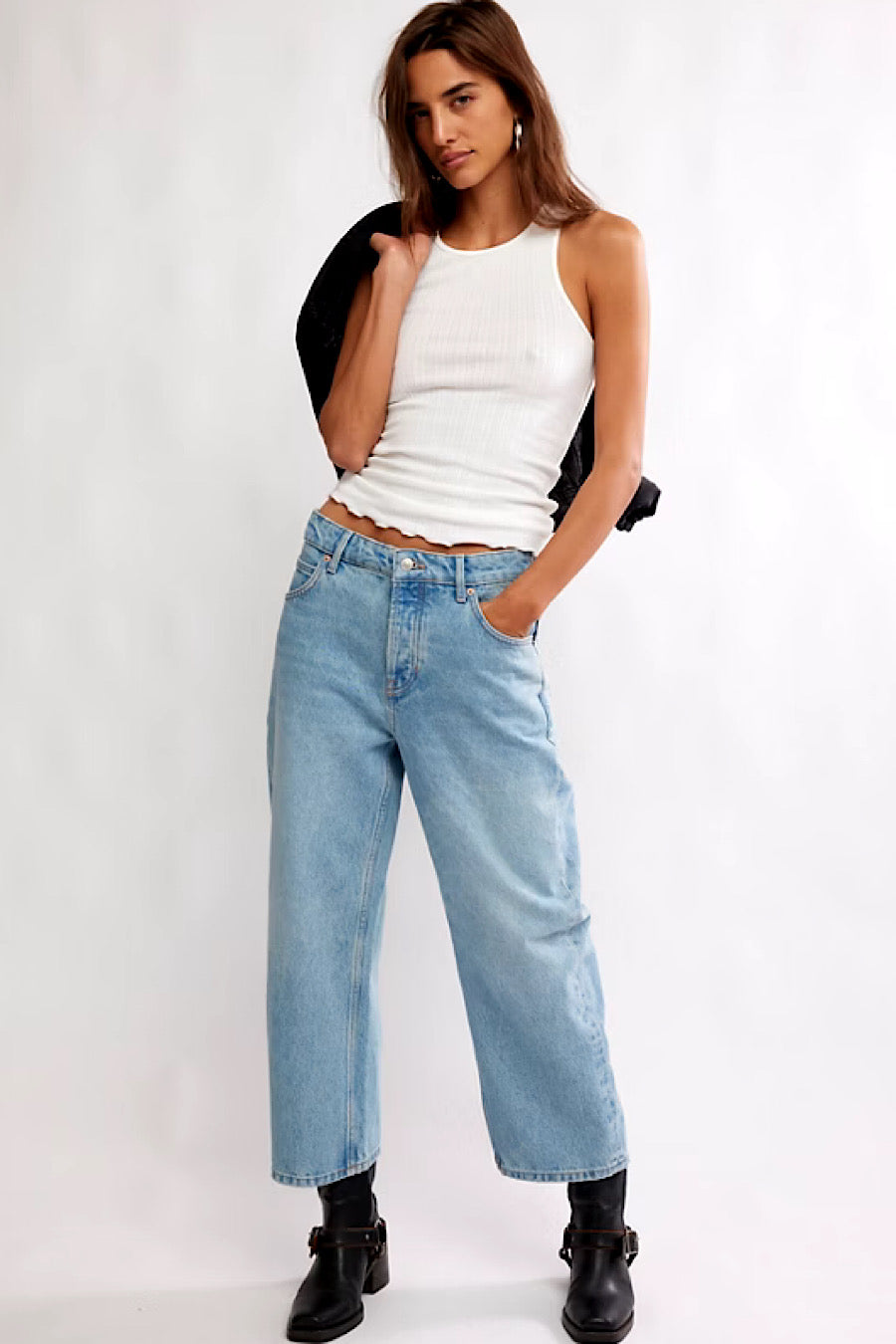 Free People Deep Trance Boyfriend Jeans