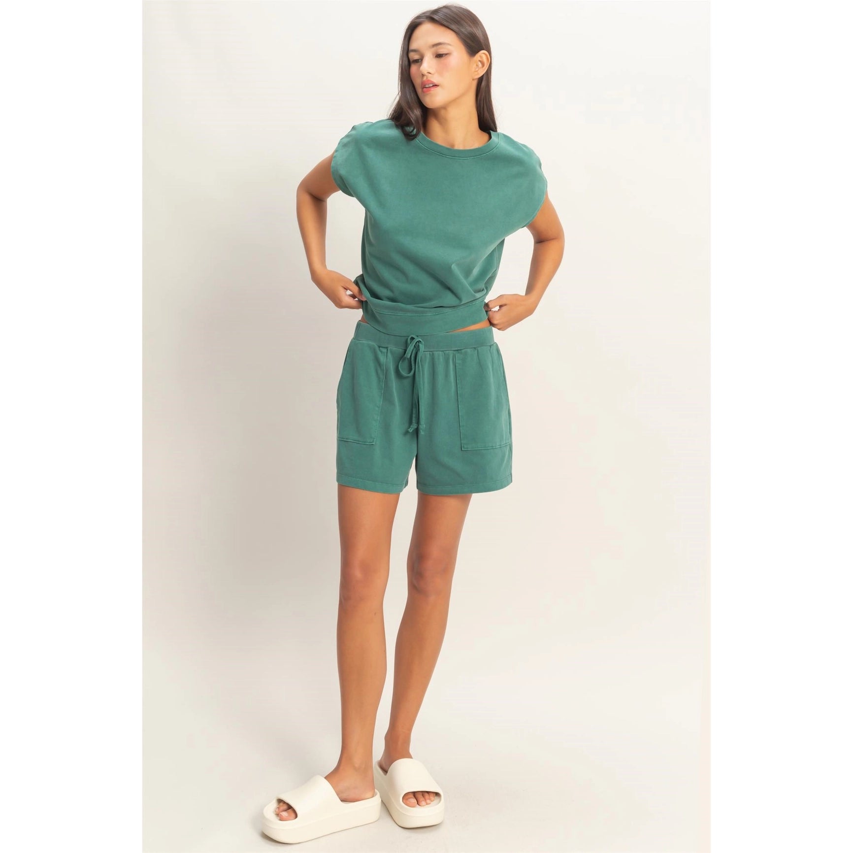 Envious Shorts and Top Set in Green