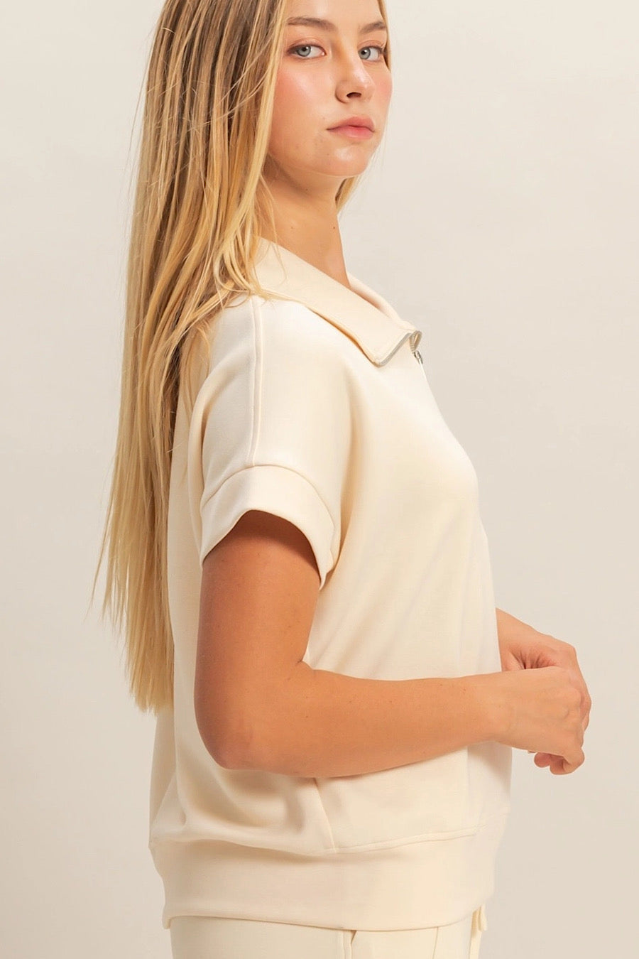 Alpaca Half Zip Scuba Top