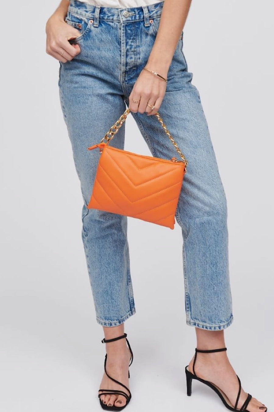 Andie Crossbody Bag in Kelly Green or Tangerine
