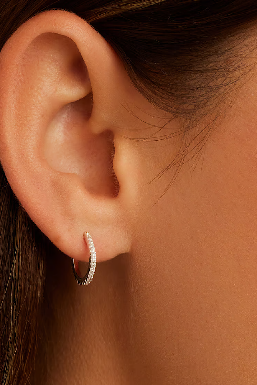 Gorjana Shimmer Huggies Earrings Silver