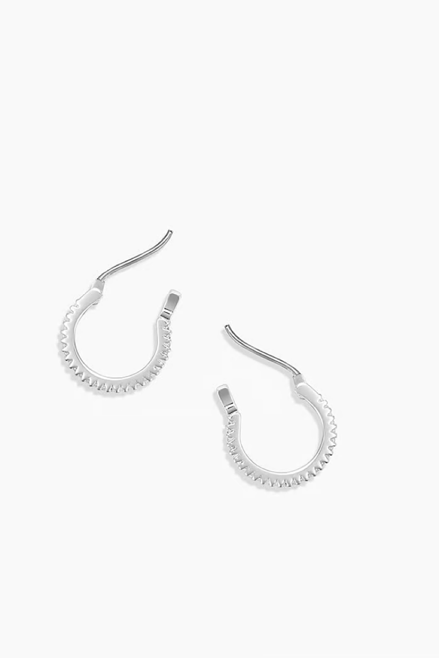Gorjana Shimmer Huggies Earrings Silver