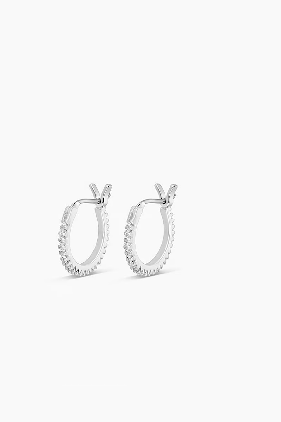 Gorjana Shimmer Huggies Earrings Silver