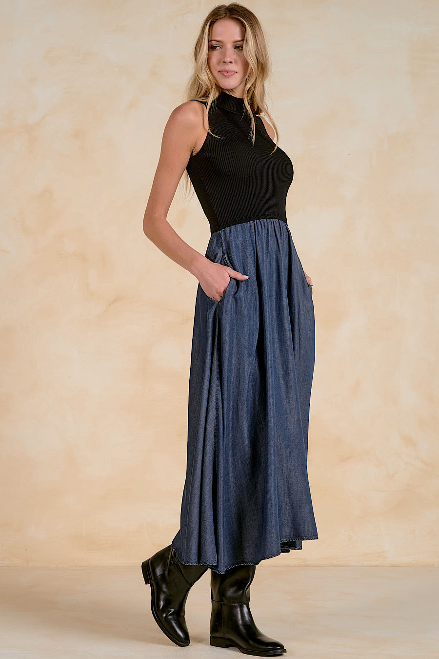 Country Meadow Mixed Media Dress