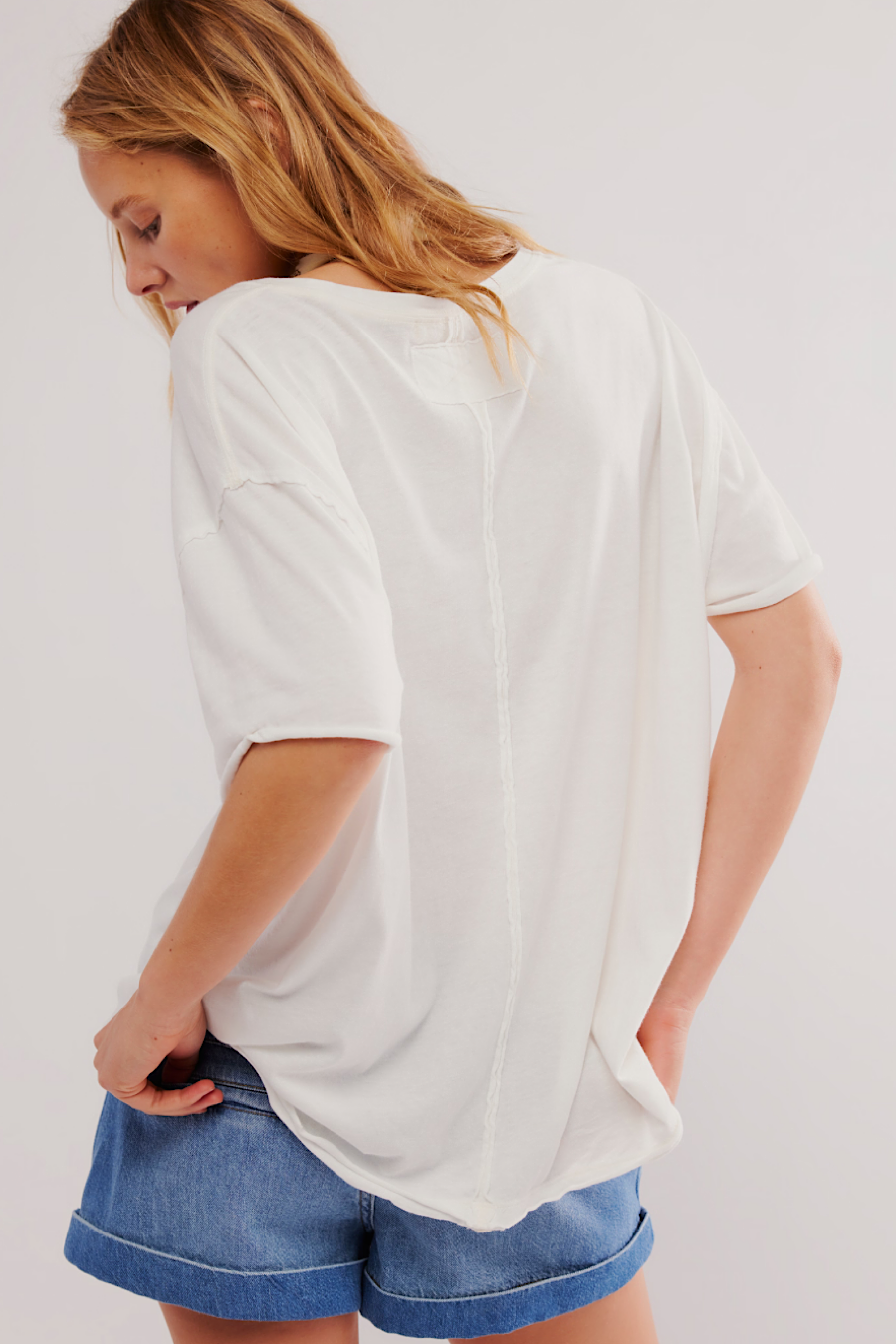 Free People Nina Tee T-Shirt Ivory