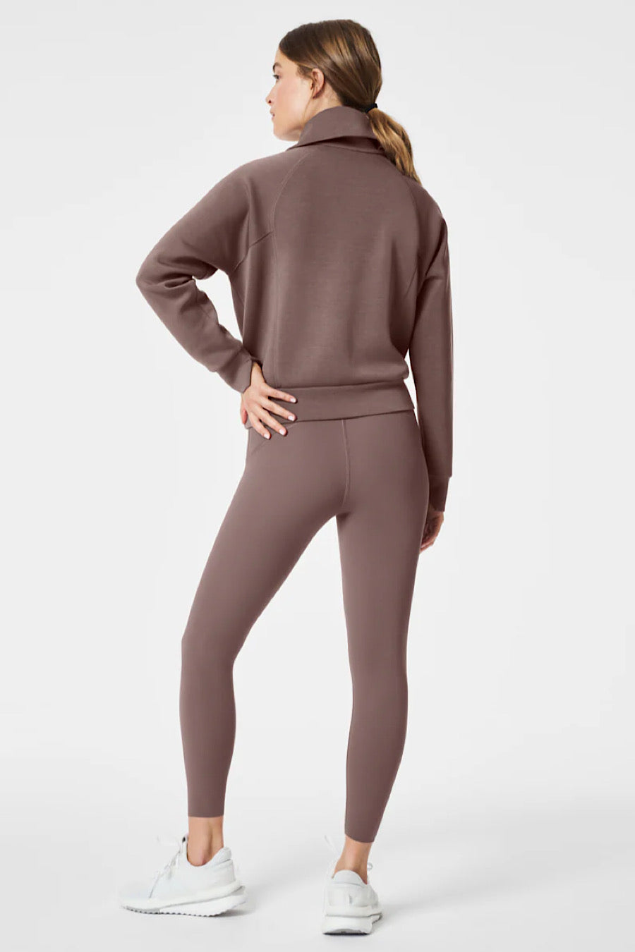Spanx Air Essentials Half Zip Sweatshirt Smoke
