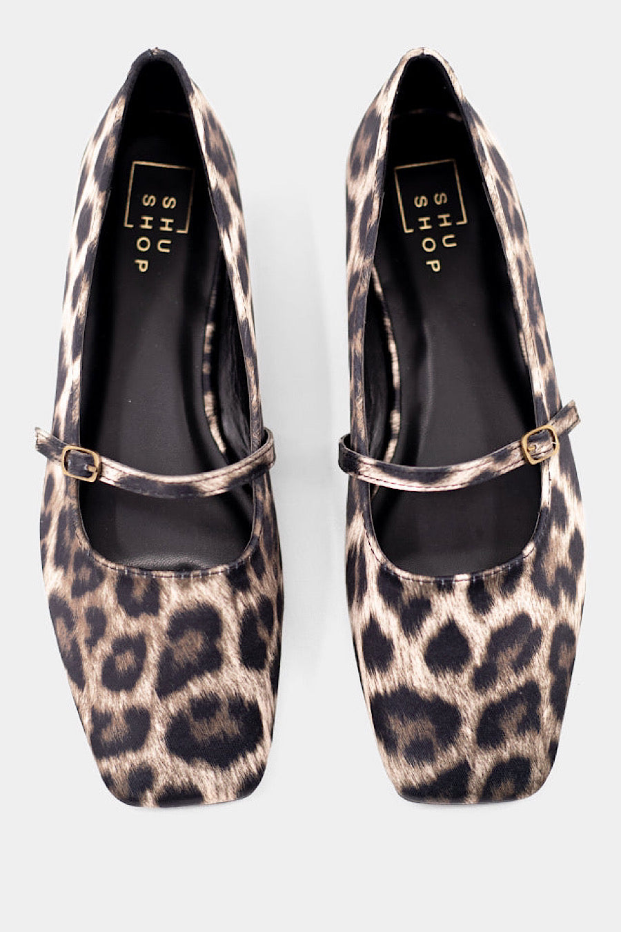 Shu Shop Adele Leopard Mary Jane Flat Shoes